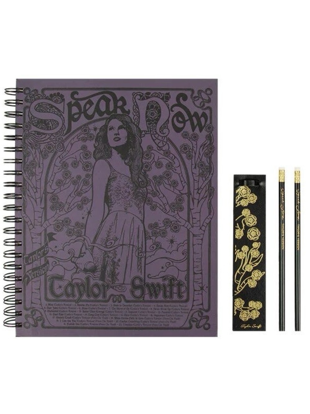 Taylor Swift Purple Spiral Notebook with Pen Set